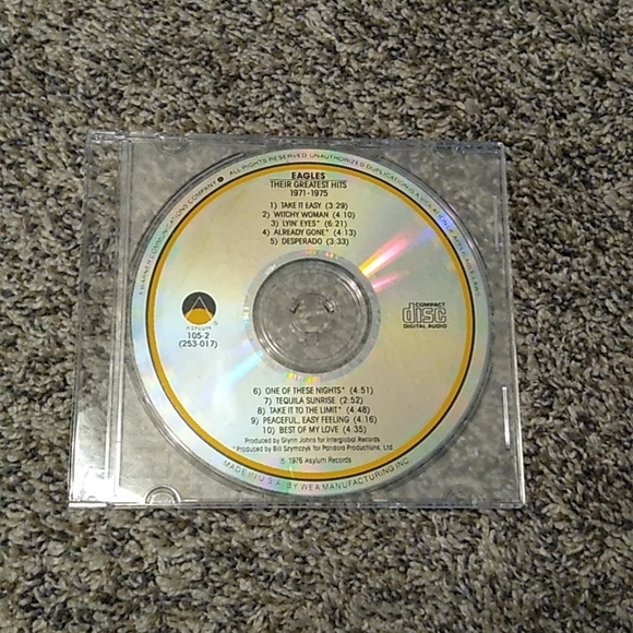 The Eagles "Their Greatest Hits" CD (Missing Cover) - Picture 1 of 3